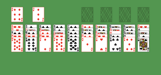 Bastion Solitaire. Move all the cards to the Foundations. Foundation piles (right top): An empty spot may be filled with an Ace. Build up by suit. Tableau piles: Build up or down by suit. An empty spot may be filled with any card. Only topmost card is available for play. Reserve piles (left top): Can only contain one any card. Double-click on a card to move it into its place. Double-click or right-click on the game field to move all available cards into its place.