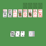Bristol Solitaire. Move all the cards to the Foundations. Foundation piles (right top): An empty spot may be filled with an Ace. Build up by suit. Tableau piles: Build down in descending order regardless of suit. An empty spot may be filled with a King. Only topmost card is available for play. Reserve piles (bottom): Topmost card is available for play. Click on the deck to deal a new row of cards. Double-click on a card to move it into its place. Double-click or right-click on the game field to move all available cards into its place.