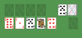 Equinox Solitaire. Move all the cards to the Foundations. Foundation piles (left top): An empty spot may be filled with an Ace. Build up by suit. Tableau piles: Build down in descending order regardless of suit. An empty spot may be filled with any card. Only topmost card is available for play. Reserve pile (right bottom): Space may only be filled with a Jack, Queen or King. You may only pass through the deck once. Double-click on a card to move it into its place. Double-click or right-click on the game field to move all available cards into its place.