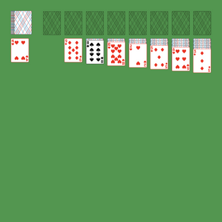Steps Solitaire. Move all the cards to the Foundations. Foundation piles (top): An empty spot may be filled with an Ace. Build up by suit. Tableau piles: Build down in descending order and alternating color. A group of cards can be moved to another pile if they are in sequence down by alternating color. An empty spot may be filled with any card. You may only pass through the deck once. Double-click on a card to move it into its place. Double-click or right-click on the game field to move all available cards into its place.