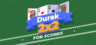 Durak 2x2 for Scores Card Game. Durak two against two is played four players. There are two teams of two players, with partners sitting across from each other.
