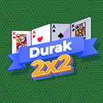 Durak two against two card game. Durak two against two is played four players. There are two teams of two players, with partners sitting across from each other.