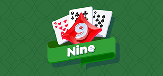 Nine card game. Nine is russian variant of Domino card game. Cards are played out to form a layout of sequences going up and down in suit from nines.