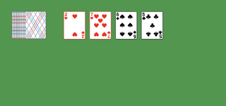 Aces Up Solitaire. Discard all the cards except the Aces. If the top card is the same suit but of lower rank than the top card of another pile, then you may click it to discard it. Click on a card to remove it. An empty spot may be filled with any card. Click on the deck to deal a new row of cards.