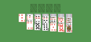 Alaska Solitaire. Move all the cards to the Foundations. Foundation piles (top): An empty spot may be filled with an Ace. Build up by suit. Tableau piles: Build down by suit. Any face up card and all the cards below it are available for play. An empty spot may be filled with a King. Double-click on a card to move it into its place. Double-click or right-click on the game field to move all available cards into its place.