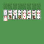 Alternation Solitaire. Move all the cards to the Foundations. Foundation piles (top): An empty spot may be filled with an Ace. Build up by suit. Tableau piles: Build down in descending order regardless of suit. A group of cards can be moved to another pile if they are in sequence down. An empty spot may be filled with any card. You may only pass through the deck once. Double-click on a card to move it into its place. Double-click or right-click on the game field to move all available cards into its place.