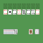 American Toad Solitaire. Move all the cards to the Foundations. Foundation piles (top): An empty spot may be filled with an Ace. Build up by suit. Tableau piles: Build down by suit. A group of cards can be moved to another pile if they are in sequence down by suit. An empty spot may be filled with any card. Reserve pile (left bottom): Topmost card is available for play. You may only pass through the deck two times. Double-click on a card to move it into its place. Double-click or right-click on the game field to move all available cards into its place.