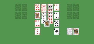 Backbone Solitaire. Move all the cards to the Foundations. Foundation piles (left and right): An empty spot may be filled with an Ace. Build up by suit. Tableau piles: Build down by suit. An empty spot may be filled with any card. Only topmost card is available for play. Reserve piles (backbone): Topmost card is available for play. You may only pass through the deck two times. Double-click on a card to move it into its place. Double-click or right-click on the game field to move all available cards into its place.