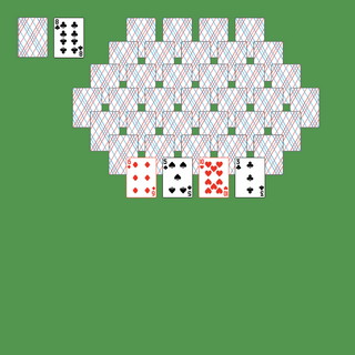 Brilliant Solitaire. Discard all the cards. Discard any pair of cards, whose compined value is 13. Aces are worth 1, Jacks are worth 11, Queens are worth 12, Kings are worth 13. To discard a King, simply click on it. Move a card onto another card to remove them. You may pass through the deck many times.