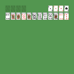 Closed Bisley Solitaire. Move all the cards to the Foundations. Ace Foundation piles (right top): Build up by suit. Tableau piles: Build up or down by suit. An empty spot may not be filled. Only topmost card is available for play. Reserve piles (left top): Build down by suit. An empty spot may be filled with a King. Only topmost card is available for play. Double-click on a card to move it into its place. Double-click or right-click on the game field to move all available cards into its place.