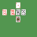 Crossroads Solitaire. Discard all the cards. Discard any pair of cards of equal rank. Move a card onto another card to remove them.
