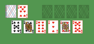 Dance Solitaire. Move all the cards to the Foundations. Foundation piles (right top): An empty spot may be filled with an Ace. Build up by suit. Tableau piles: Build down in descending order and alternating color. A group of cards can be moved to another pile if they are in sequence down by alternating color. An empty spot may be filled with any card. You may only pass through the deck once. Double-click on a card to move it into its place. Double-click or right-click on the game field to move all available cards into its place.
