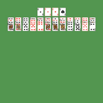 Delta star Solitaire. Move all the cards to the Foundations. Ace Foundation piles (top): Build up by suit. Tableau piles: Build down by suit. An empty spot may be filled with any card. Only topmost card is available for play. Double-click on a card to move it into its place. Double-click or right-click on the game field to move all available cards into its place.