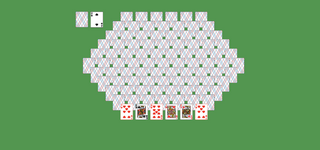 Double Brilliant Solitaire. Discard all the cards. Discard any pair of cards, whose compined value is 13. Aces are worth 1, Jacks are worth 11, Queens are worth 12, Kings are worth 13. To discard a King, simply click on it. Move a card onto another card to remove them. You may pass through the deck many times.