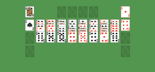 Eight Off Solitaire. Move all the cards to the Foundations. Foundation piles (top): An empty spot may be filled with an Ace. Build up by suit. Tableau piles: Build down by suit. A group of cards can be moved to another pile if they are in sequence down by suit. An empty spot may be filled with a King. Reserve piles (left and right): Can only contain one any card. Double-click on a card to move it into its place. Double-click or right-click on the game field to move all available cards into its place.