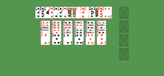 Flower Garden Solitaire. Move all the cards to the Foundations. Foundation piles (right): An empty spot may be filled with an Ace. Build up by suit. Tableau piles: Build down in descending order and alternating color. A group of cards can be moved to another pile if they are in sequence down by alternating color. An empty spot may be filled with any card. Reserve piles (top): Topmost card is available for play. Double-click on a card to move it into its place. Double-click or right-click on the game field to move all available cards into its place.