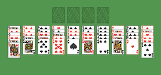 Fortress Solitaire. Move all the cards to the Foundations. Foundation piles (top): An empty spot may be filled with an Ace. Build up by suit. Tableau piles: Build up or down regardless of suit. An empty spot may be filled with a King. Only topmost card is available for play. Double-click on a card to move it into its place. Double-click or right-click on the game field to move all available cards into its place.