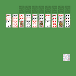 Fred's Spider Solitaire. Move all the cards to the Foundations. Foundation piles (right top): An empty spot may be filled with an Ace. Build up by suit. Tableau piles: Build down in descending order regardless of suit. A group of cards can be moved to another pile if they are in sequence down by suit. An empty spot may be filled with any card. Click on the deck to deal a new row of cards. Double-click on a card to move it into its place. Double-click or right-click on the game field to move all available cards into its place.
