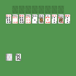 Indian Solitaire. Move all the cards to the Foundations. Foundation piles (top): An empty spot may be filled with an Ace. Build up by suit. Tableau piles: Build down in descending order and alternating suit. An empty spot may be filled with any card. Only topmost card is available for play. You may only pass through the deck once. Double-click on a card to move it into its place. Double-click or right-click on the game field to move all available cards into its place.