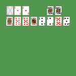 Little Spider Solitaire. Move all the cards to the Foundations. Ace Foundation piles (left top): Build up by suit. King Foundation piles (right top): Build down by suit. Tableau piles (until the stock is empty): Topmost card is available for play. Tableau piles (when the stock is empty): Build up or down regardless of suit, wrapping from Ace to King or from King to Ace as necessary. Only topmost card is available for play. An empty spot may not be filled. Click on the deck to deal a new row of cards. Double-click on a card to move it into its place.