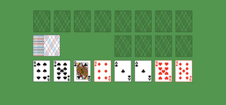 Milligan Cell Solitaire. Move all the cards to the Foundations. Foundation piles (top): An empty spot may be filled with an Ace. Build up by suit. Tableau piles: Build down in descending order and alternating color. A group of cards can be moved to another pile if they are in sequence down by alternating color. An empty spot may be filled with a King. Reserve piles (second row): Can only contain one any card. Click on the deck to deal a new row of cards. Double-click on a card to move it into its place. Double-click or right-click on the game field to move all available cards into its place.