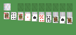 Milligan Harp Solitaire. Move all the cards to the Foundations. Foundation piles (top): An empty spot may be filled with an Ace. Build up by suit. Tableau piles: Build down in descending order and alternating color. A group of cards can be moved to another pile if they are in sequence down by alternating color. An empty spot may be filled with any card. Click on the deck to deal a new row of cards. Double-click on a card to move it into its place. Double-click or right-click on the game field to move all available cards into its place.