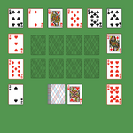Napoleon's Square Solitaire. Move all the cards to the Foundations. Foundation piles (center): An empty spot may be filled with an Ace. Build up by suit. Tableau piles: Build down by suit. An empty spot may be filled with any card. Only topmost card is available for play. You may only pass through the deck once. Double-click on a card to move it into its place. Double-click or right-click on the game field to move all available cards into its place.