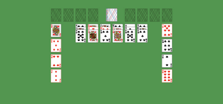 Nivernaise Solitaire. Move all the cards to the Foundations. Foundation piles (left top): An empty spot may be filled with an Ace. Build up by suit. Foundation piles (right top): An empty spot may be filled with a King. Build down by suit. Tableau piles: Topmost card is available for play. Reserve piles (left and right): Can only contain one any card. Click on the deck to deal a new row of cards. You may shuffle the cards. Double-click on a card to move it into its place.
