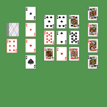 Patriarchs Solitaire. Move all the cards to the Foundations. Ace Foundation piles (left): Build up by suit. King Foundation piles (right): Build down by suit. Tableau piles: Topmost card is available for play. You may only pass through the deck once. Double-click on a card to move it into its place.