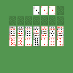 Penguin Solitaire. Move all the cards to the Foundations. Foundation piles (right top): An empty spot may be filled with an Ace. Build up by suit. Tableau piles: Build down by suit. A group of cards can be moved to another pile if they are in sequence down by suit. An empty spot may be filled with a King. Reserve piles (center): Can only contain one any card. Double-click on a card to move it into its place. Double-click or right-click on the game field to move all available cards into its place.