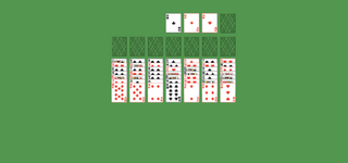 Penguin Solitaire. Move all the cards to the Foundations. Foundation piles (right top): An empty spot may be filled with an Ace. Build up by suit. Tableau piles: Build down by suit. A group of cards can be moved to another pile if they are in sequence down by suit. An empty spot may be filled with a King. Reserve piles (center): Can only contain one any card. Double-click on a card to move it into its place. Double-click or right-click on the game field to move all available cards into its place.