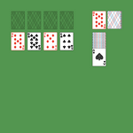 Rainbow Solitaire. Move all the cards to the Foundations. Foundation piles (left top): An empty spot may be filled with an Ace. Build up by suit. Tableau piles: Build down in descending order regardless of suit. A group of cards can be moved to another pile if they are in sequence down. An empty spot may be filled with any card. Reserve pile (right): Topmost card is available for play. You may only pass through the deck once. Double-click on a card to move it into its place. Double-click or right-click on the game field to move all available cards into its place.