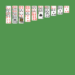 Simon Solitaire. Group all of the cards into sets of 13 cards in desceding order by suit from King to Ace. Build down in descending order regardless of suit. A group of cards can be moved to another pile if they are in sequence down by suit. An empty spot may be filled with any card.