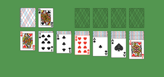 Klondike Solitaire. Move all the cards to the Foundations. Foundation piles (right top): An empty spot may be filled with an Ace. Build up by suit. Tableau piles: Build down in descending order and alternating color. A group of cards can be moved to another pile if they are in sequence down by alternating color. An empty spot may be filled with a King. You may pass through the deck many times. Double-click on a card to move it into its place. Double-click or right-click on the game field to move all available cards into its place.