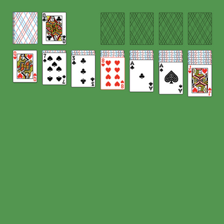 Klondike Solitaire. Move all the cards to the Foundations. Foundation piles (right top): An empty spot may be filled with an Ace. Build up by suit. Tableau piles: Build down in descending order and alternating color. A group of cards can be moved to another pile if they are in sequence down by alternating color. An empty spot may be filled with a King. You may pass through the deck many times. Double-click on a card to move it into its place. Double-click or right-click on the game field to move all available cards into its place.