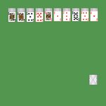 Spider (four suits) Solitaire. Discard all the cards. When an entire suit of thirteen cards becomes exposed, it is automatically removed from the tableau. Build down in descending order regardless of suit. A group of cards can be moved to another pile if they are in sequence down by suit. An empty spot may be filled with any card. Click on the deck to deal a new row of cards. There must be at least one card in each tableau before you can deal a new row of cards.