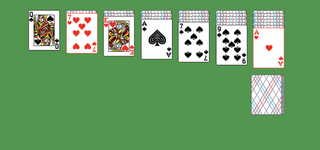 Spiderette (2 suits) Solitaire. Discard all the cards. When an entire suit of thirteen cards becomes exposed, it is automatically removed from the tableau. Build down in descending order regardless of suit. A group of cards can be moved to another pile if they are in sequence down by suit. An empty spot may be filled with any card. Click on the deck to deal a new row of cards. There must be at least one card in each tableau before you can deal a new row of cards.