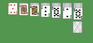 Spiderette (4 suits) Solitaire. Discard all the cards. When an entire suit of thirteen cards becomes exposed, it is automatically removed from the tableau. Build down in descending order regardless of suit. A group of cards can be moved to another pile if they are in sequence down by suit. An empty spot may be filled with any card. Click on the deck to deal a new row of cards. There must be at least one card in each tableau before you can deal a new row of cards.