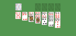 Spidike Solitaire. Move all the cards to the Foundations. Foundation piles (right top): An empty spot may be filled with an Ace. Build up by suit. Tableau piles: Build down in descending order regardless of suit. A group of cards can be moved to another pile if they are in sequence down by suit. An empty spot may be filled with any card. Click on the deck to deal a new row of cards. Double-click on a card to move it into its place. Double-click or right-click on the game field to move all available cards into its place.