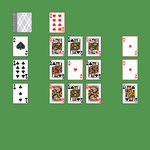 Sultan Solitaire. Move all the cards to the Foundations. Ace Foundation pile: Build up by suit. King Foundation piles: Build up by suit, wrapping from King to Ace as necessary. Reserve piles (left and right): Can only contain one any card. You may only pass through the deck three times. Double-click on a card to move it into its place.