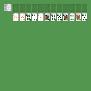 Triple Easthaven Solitaire. Move all the cards to the Foundations. Foundation piles (top): An empty spot may be filled with an Ace. Build up by suit. Tableau piles: Build down in descending order and alternating color. A group of cards can be moved to another pile if they are in sequence down by alternating color. An empty spot may be filled with a King. Click on the deck to deal a new row of cards. Double-click on a card to move it into its place. Double-click or right-click on the game field to move all available cards into its place.