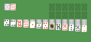 Triple Klondike Solitaire. Move all the cards to the Foundations. Foundation piles (right top): An empty spot may be filled with an Ace. Build up by suit. Tableau piles: Build down in descending order and alternating color. A group of cards can be moved to another pile if they are in sequence down by alternating color. An empty spot may be filled with a King. You may pass through the deck many times. Double-click on a card to move it into its place. Double-click or right-click on the game field to move all available cards into its place.
