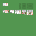 Triple Klondike (Turn Three) Solitaire. Move all the cards to the Foundations. Foundation piles (right top): An empty spot may be filled with an Ace. Build up by suit. Tableau piles: Build down in descending order and alternating color. A group of cards can be moved to another pile if they are in sequence down by alternating color. An empty spot may be filled with a King. You may pass through the deck many times. Double-click on a card to move it into its place. Double-click or right-click on the game field to move all available cards into its place.
