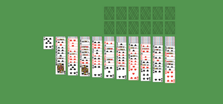 Triple Yukon Solitaire. Move all the cards to the Foundations. Foundation piles (right top): An empty spot may be filled with an Ace. Build up by suit. Tableau piles: Build down in descending order and alternating color. Any face up card and all the cards below it are available for play. An empty spot may be filled with a King. Double-click on a card to move it into its place. Double-click or right-click on the game field to move all available cards into its place.