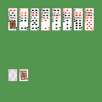 Turkish Carpet Solitaire. Discard all the cards. Discard any pair of cards of equal rank. Move a card onto another card to remove them. You may pass through the deck many times.
